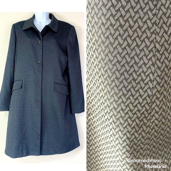 Tahari Snap Up Long Coat Size 12 - Picture 1 of 8